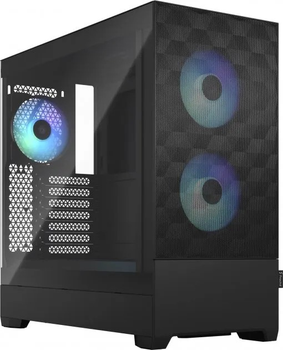 Компьютерный корпус Mid-Tower Fractal Design Pop Air RGB, черный, с прозрачной боковой панелью (TG Clear Tint), без БП