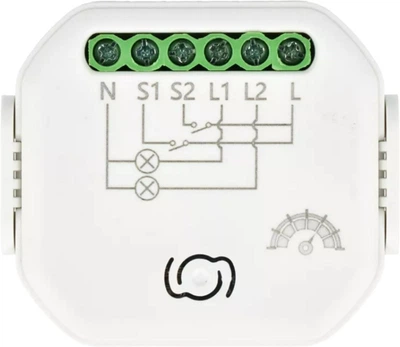 Розумне реле освітлення 1DAL Двоканальний Wi-Fi+BLE димер (SWD201N)