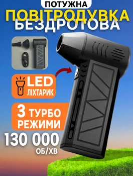 Мощная воздуходувка аккумуляторный мини турбовентиляор Nova для раздува углей, выдува пыли влаги