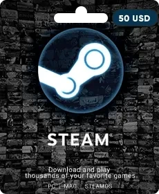 Картка поповнення Steam на 50 доларів США тільки для USD