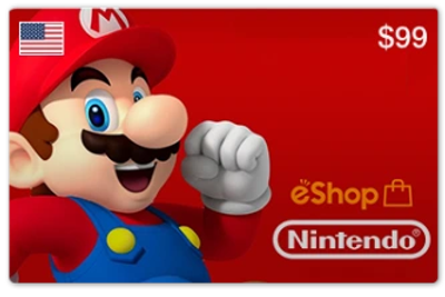 Карта пополнения Nintendo eShop Card 99 USD