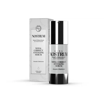 Сыворотка омолаживающая для лица Nostrum Cura Total Correct Antiaging Serum 30 мл Авокадо и грибы