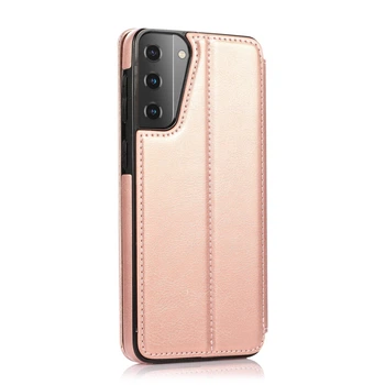 Чехол-книжка Knight Leather Wallet для Samsung Galaxy S21 Plus Rose Gold