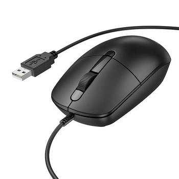 Проводная мышь BOROFONE BG17, 800-1200-1600DPI, USB, 1.4m, black