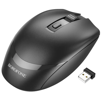 Wireless Мышь Borofone BG7 2.4G optical, 1000-1600 DPI, 1хАА Черный