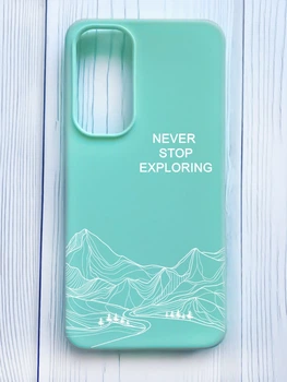 Матовый бирюзовый чехол на Samsung Galaxy S24 FE Путешествуй (принт 407)