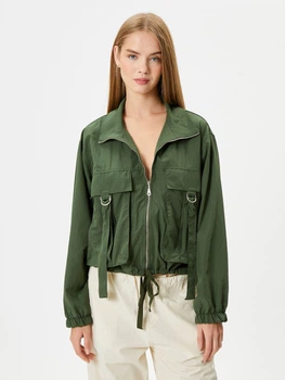 Ветровка женская Koton 4WAL60096IW854 38 Хаки (8683967951084