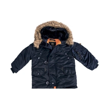 Детская зимняя куртка для мальчика Alpha Industries Youth N-3B 128 см (YS) Replica Blue