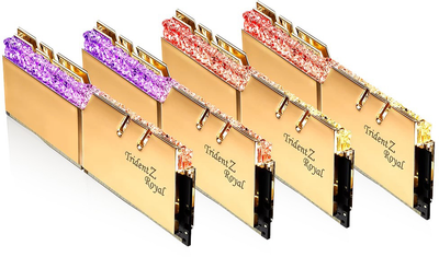 Оперативна пам'ять G.Skill DDR4-4000 131072MB PC4-32000 (Kit of 4x32768) Trident Z Royal Gold (F4-4000C18Q-128GTRG)