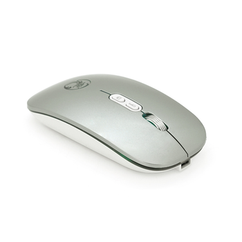 Мышь беспроводная iMICE E-1400, 5 кнопок, 800/1200/1600 DPI, 2.4Ghz 10м, Windows xp/Vista/Win7/8/10 Mac OS X, Rechargable, Silver, BOX, Q100