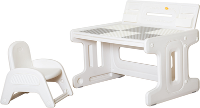 Детский комплект Mealux Kris White Lego со столешницей (KD-F032 White)