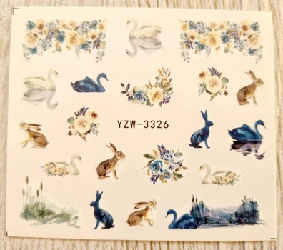 Слайдер-дизайн для нігтів Nail Sticker yzw-3326
