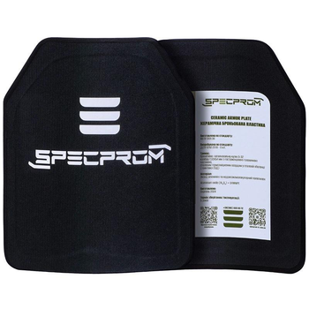 Керамическая бронеплита SPECPROM 6-го класса защиты. Вес 2.8 кг 25х30 см
