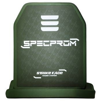 Керамічна бронеплита SPECPROM S-Line 6-го класу. Вага 2.9 кг. 25х30 см Олива. (00000002677)