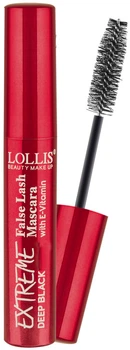 Тушь для ресниц Lollis Extreme Deep Black False Lash Эффект накладных ресниц Черная 7 мл (8681546106658)