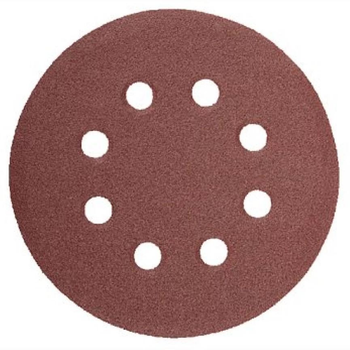 Шліфлист паперовий NovoAbrasive (150 мм, P240, 8 отворів, 5 шт) шліфпапір шліфувальний диск (25782)