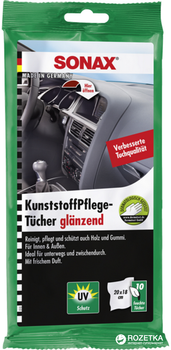 Chusteczki Sonax do czyszczenia plastiku 10 sztuk (4064700415102)