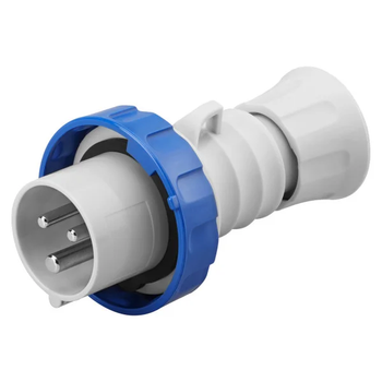 Силовая вилка 2P+E 16А 230В переносная IP67 синяя [GW60026H] IEC 309 HP GEWISS