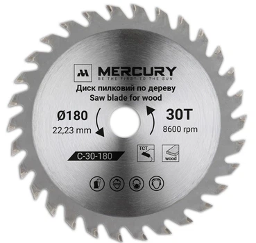Диск пильный по дереву 180 мм T-30 MERCURY