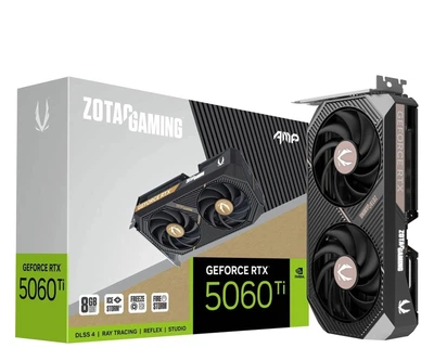 Відеокарта Zotac GeForce RTX 5060 Ti AMP 8GB GDDR7 DLSS4 (ZT-B50610F-10M) EU
