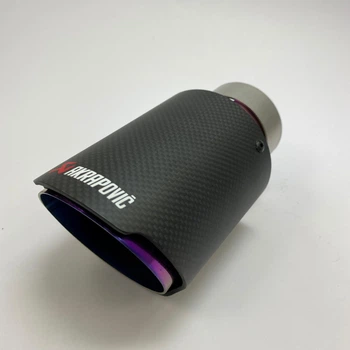 Насадка на глушник Akrapovic одинарна 60мм-175мм (ZBDC) | Карбонова насадка на вихлопну трубу