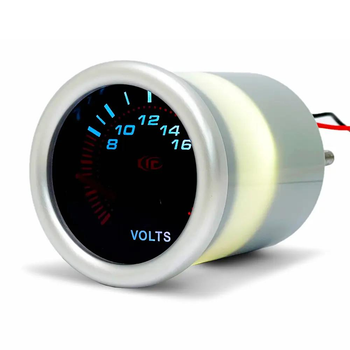 Вольтметр Ket Gauge 7701-2 Ø52 мм с LED подсветкой | Прибор датчик автомобильный