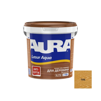 Лазур - лак акриловый Aura Lasur Aqua для древесины тик 0.75л