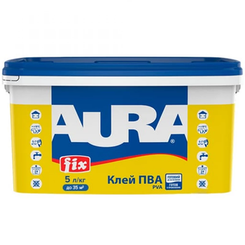 Клей вініл - ацетатний Aura Fix Pva контактний 5л