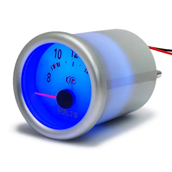 Вольтметр Ket Gauge 7701-1 Ø52 мм с LED подсветкой | Прибор датчик автомобильный