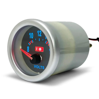 Вольтметр Ket Gauge 7701-3 Ø52 мм с LED подсветкой | Прибор датчик автомобильный