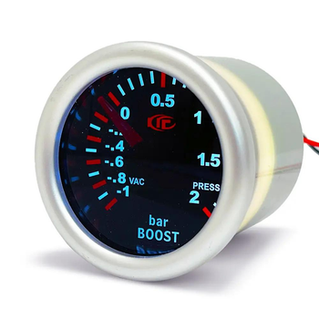 Указатель давления турбины Ket Gauge 7707-2 Ø52 мм с LED подсветкой | Прибор датчик автомобильный