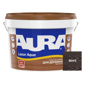 Лазур – лак акриловый Aura Lasur Aqua для древесины венге 9л