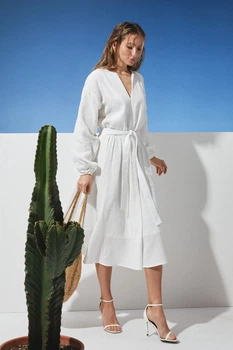 Белое платье из муслина XXL-3XL