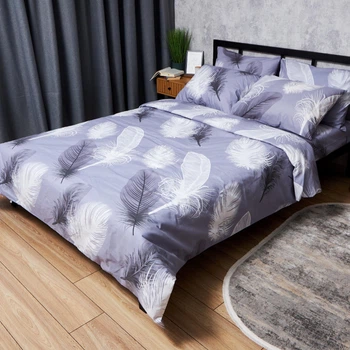 Комплект постельного белья Moon&Star Бязь Gold Люкс «Soft Plumes» King Size 220x240 наволочки 2х70х70 (MS-820006897)