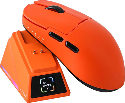 Беспроводная магнитная мышь Ajazz AJ159 APEX PAW3950 400 мАч RGB Оранжевый