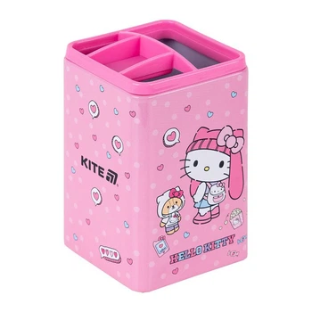 Стакан для ручек Kite Hello Kitty "Котёнок Китти" металлический квадратный розовый (HK25-105-1)