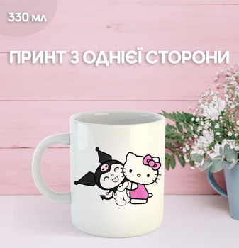 Кружка Куроми Май Мелоди с принтом керамическая чашка Kuromi My Melody 330 мл Uk_899