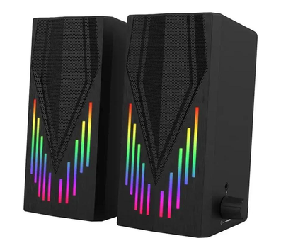 Компьютерные проводные Speaker E-1065 музыкальные USB колонки для компьютера ноутбука пк акустическая система, Black