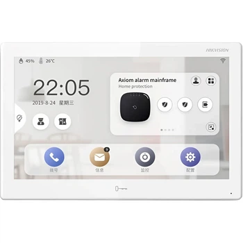 Видеодомофон Hikvision DS KH9510 WTE1 B 10" IPS 1024×600 с микрофоном и динамиками Белый