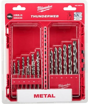 Набір свердл для металу Milwaukee Thunderweb HSS-G = 19 шт (4932493869)