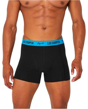 Трусы-боксеры мужские Lee Cooper 42261140LBLUE M черные с голубым поясом (4226114039084)