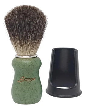 Помазок для гоління Semogue Pharos-C3 Pure Black Badger Ocean Green (Ворс Борсука)