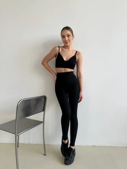 Жіночі легінси з пуш-ап ефектом Uaclothes 46-48 Чорний (like31240-113981350)