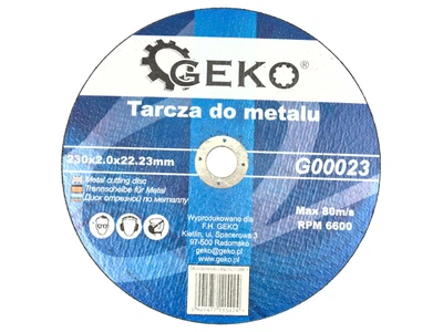 Круг отрезной по металлу 230х2,0x22,23мм, G00023, Geko
