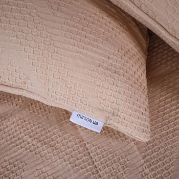 Простынь MirSon №20-01 Waffle Bej 150х220 см (2200011032788)