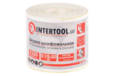Шлифовальная шкурка Intertool - 115 мм x 50 м x P320 бумага 1 шт.