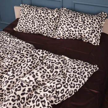 Комплект постільної білизни MirSon King Size 220х240 см 22-1409 Leopard Chic Сатин (2200011122267)