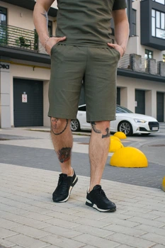 Шорти чоловічі лляні базові "Flax" Intruder L хакі