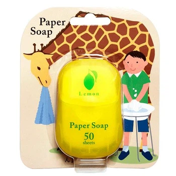 Паперове мило Lemon Paper Soap Лимон 50 листів з мішечком для зберігання