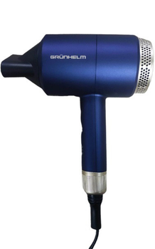 Профессиональный фен для волос Grunhelm GHD-596G, 1800 Вт, дорожный, синий